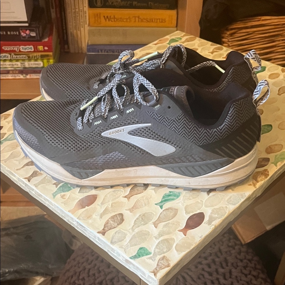 Brooks Charcoal and White Athletic Shoes